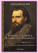 copertina di Pensieri sull'Arte e Ricordi Autobiografici, con ritratto dell'autore di A. Ciseri