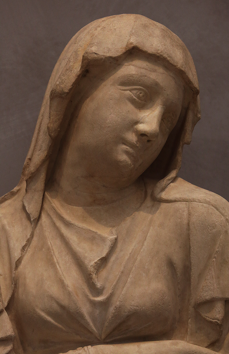 particolare: volto della Madonna di Arnolfo detta della Nativit - foto Alessandra Perugi