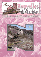 copertina con foto del Castello di Avise, su uno sfondo di colore rosa